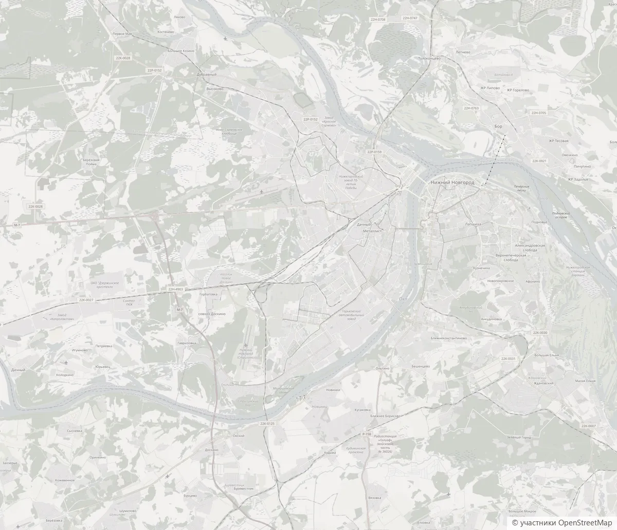 Районы Нижнего Новгорода на карте: Автозаводский, Нижегородский, Сормовский, Канавинский, Московский, Советский, Ленинский, Приокский