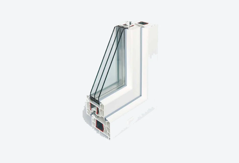 Срез профиля REHAU Intelio 80